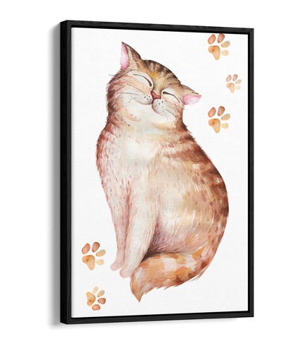 Ginger tabby cat watercolour - ginger,