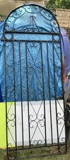 VINTAGE Heavy Duty Used Wrought Iron Pedestrian Single Side Garden Gate 6FT.10in