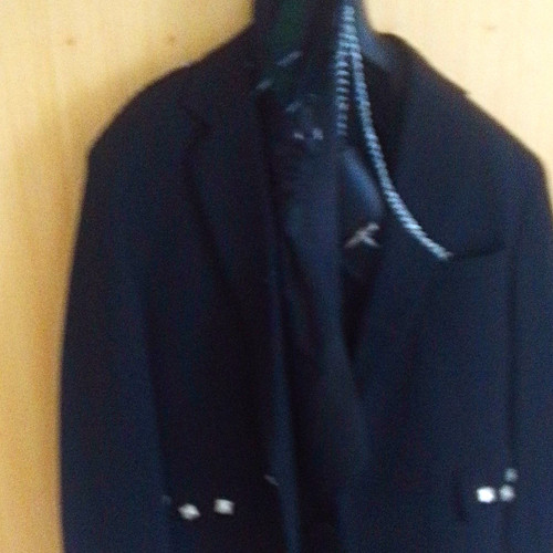 Kilt black wool dress - black,