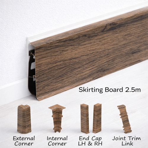 Plastic skirting board - board, 75mm