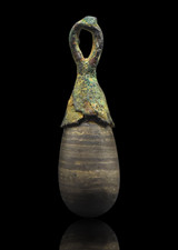 Stone Earring of the Ancient Sasanian Empire (224–651 CE), Old Ancient Artifacts