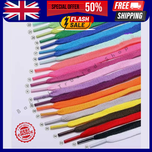Flat colorful shoelaces for - flat,