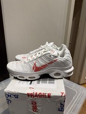 Original Nike Air Max Plus Tuned 1 TN White Orange Trainers CU3454 100 Size UK 7