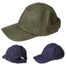 Ladies Tweed Print Baseball Cap Peaked Caps Womens Country Hats Rydale 2 Colours