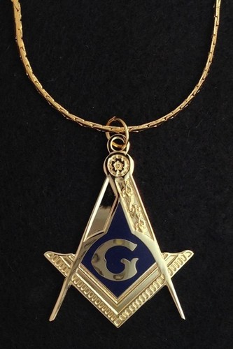 Masonic large enameled - masonic, pendant