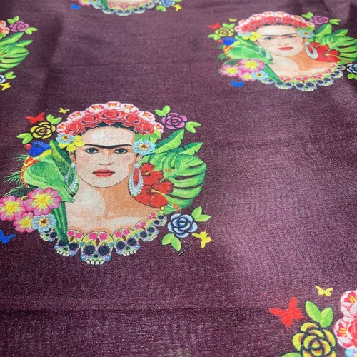 Printed raw silk - printed,