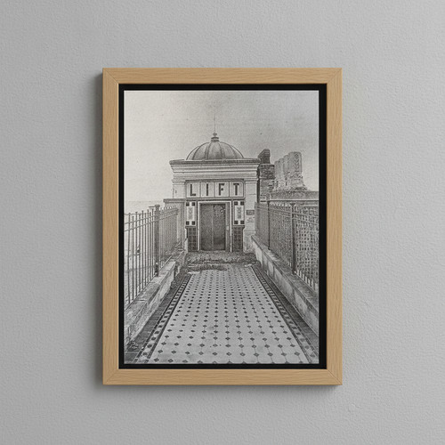 Edwardian cliff lift - lift, engraved