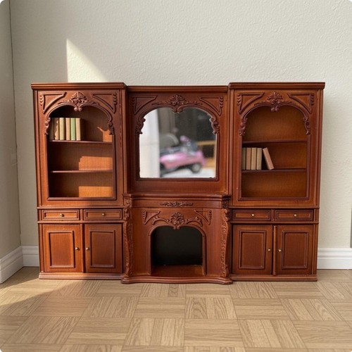 Dollhouse fireplace cabinet - dollhouse,