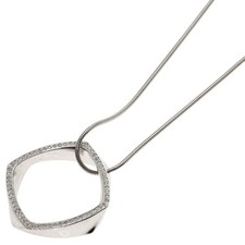 Tiffany Torque Frank Gehry Diamond Necklace in 18K White Gold for Women. TIFFANY