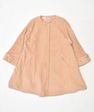 VALENTINO Womens Loose Fit Overcoat UK 8 Small Beige KL01