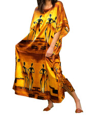 Kaftan Winlar Summer Dress Silk Kimono Coverup African Moroccan Nightie One size