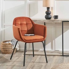 Terracotta Velvet Dining Chair