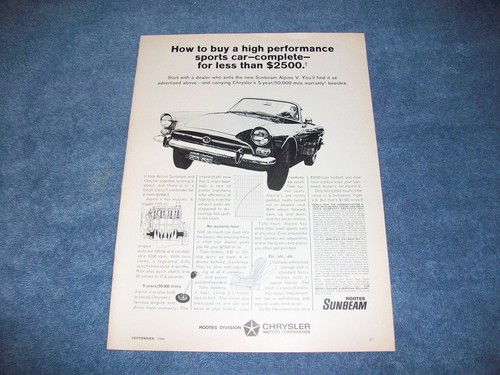 1967 sunbeam alpine vintage - 1967,