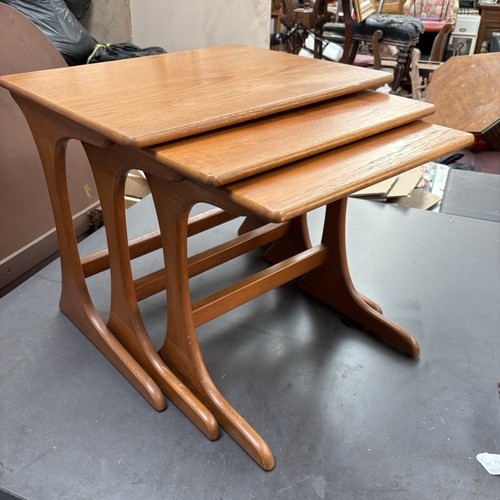 Vintage mid century teak nest - vintage,