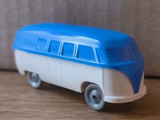 Vintage Lego 1:87 VW Volkswagen T1 bus camper van, blue/white. metal wheels.RARE