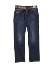 DESIGUAL Mens Straight Jeans W36 L35 Blue Polyester CC07