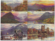 Complete Set 6 Tuck's Postcards "Killarney" Dinis Island Ross Castle etc.