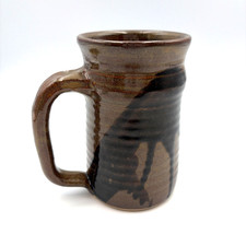 Hand Thrown Pottery Brown Drip