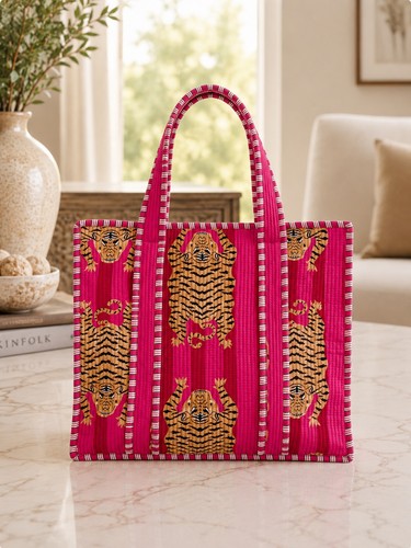 Quilted cotton tiger - quilted,