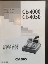 CASIO CE-4000 CE-4050 CASH REGISTER INSTRUCTION MANUAL. EPOS