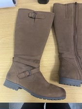 Ladies Hotter Leather Knee High Boots Size 9 Casual, Zip Fastening new 