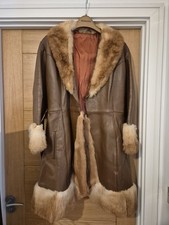 Vintage 70s leather & real fur