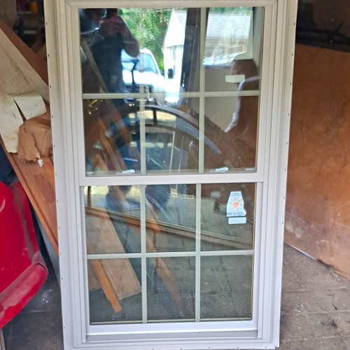 Double hung home window white - home,