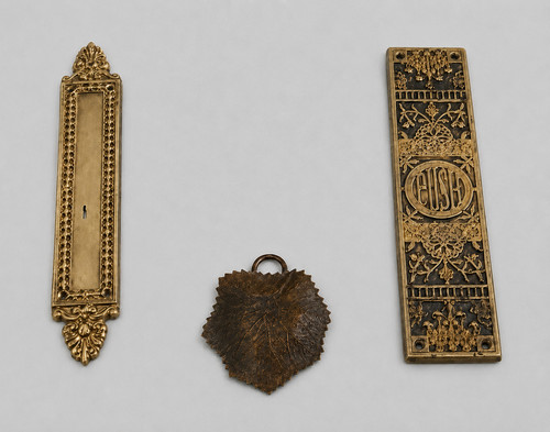 Antique brass door finger - antique,