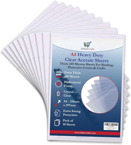 Acetate sheets clear heavy - acetate,