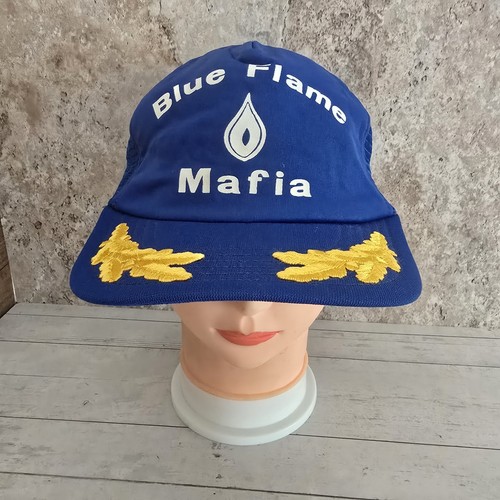 Blue flame mafia trucker mesh - flame,