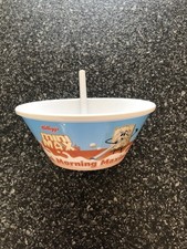 Kellogg’s Mini Max Sip Up Cereal Bowl With Straw Attached RARE