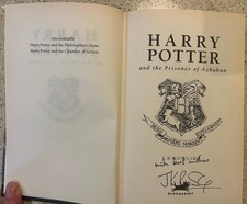 SIGNED - HARRY POTTER AND THE PRISONER OF AZKABAN 1999 - 1ST EDITION, 6TH PRINT