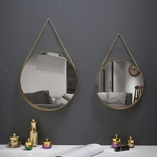 Gold Color Round Wall Mirror