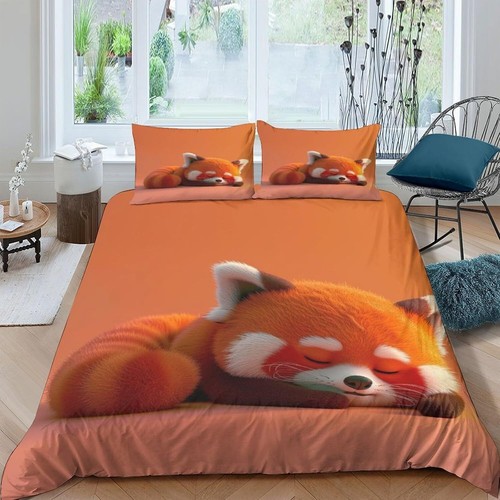 Red panda quilt - red, cover