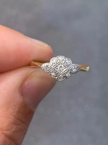 9ct art deco vintage round - deco,