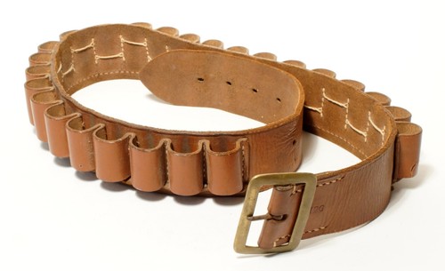 Brown leather 12g - leather, cartridge