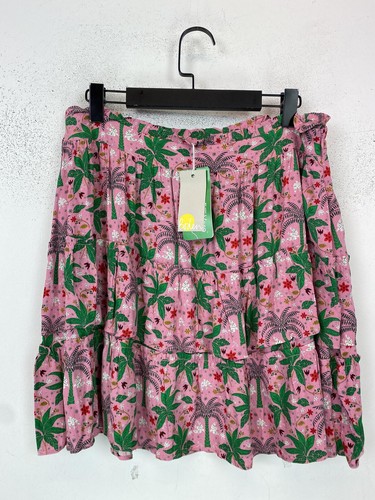 Boden pink floral short tiered - floral,
