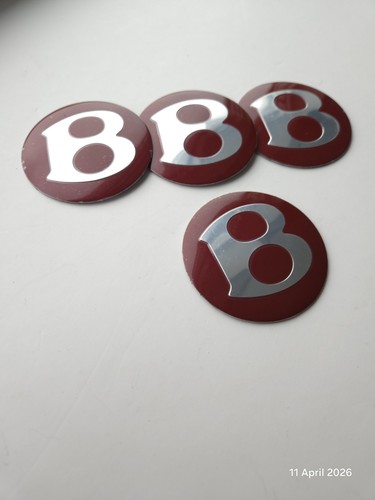 4pcs red 65mm bentley - logo, car