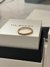 De Beers 18 carat rose gold diamond Azulea ring size 51 EU
