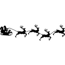 'Santa Sleigh With Reindeer'