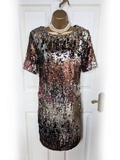 GEORGE Pink Bronze Silver Ombre Sequin Dress, Size 10 - BNWT