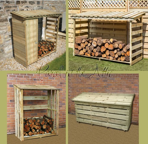 Wooden log store heavy duty - store,