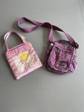 Children’s Bags Pink With Fairy Motives And Purple Cross Over Bag With Pockets