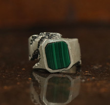 Malachite Vintage Mens Ring
