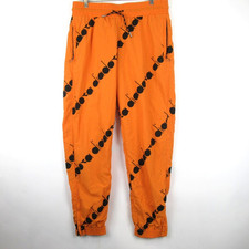 Diadora Heritage Unisex Oversized Orange Monogram Trousers L-XL Pants Winter 