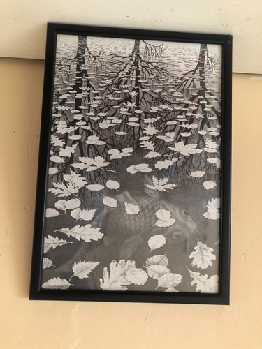 1955 framed print - print, "three