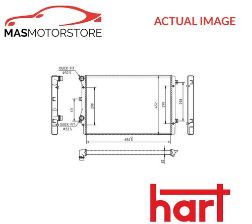 Engine cooling radiator - engine,