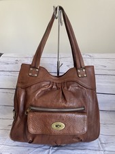 Mulberry Vintage ‘Joelle’  Chestnut Brown Leather Shoulder Bag