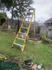 Electricians Step Ladder - 8 Step Tread in use condition 