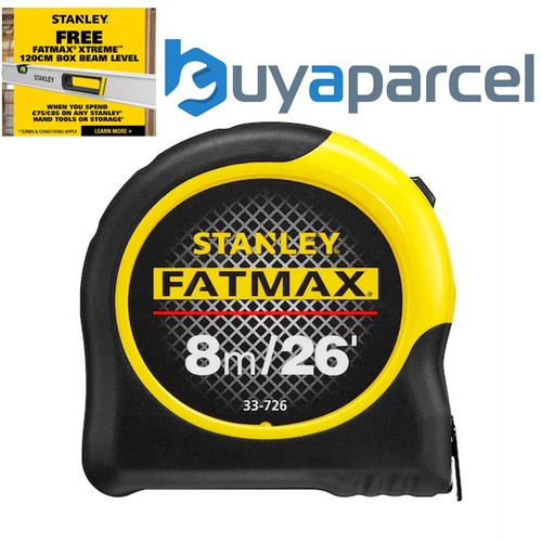 Stanley 26ft fatmax tape - 8m,